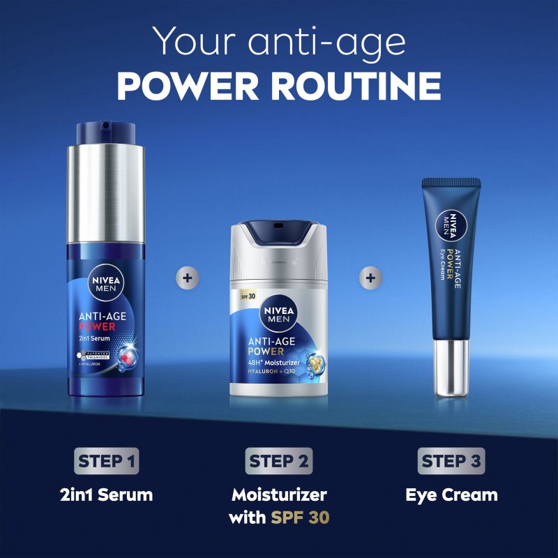 NIVEA MEN Anti-Age Power intensive feuchtigkeitsspendende Creme gegen Falten SPF 30 50 ml (Bild 8)