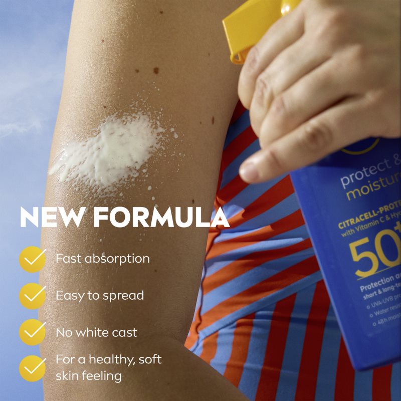 NIVEA SUN Protect & Moisture hydratačný sprej na opaľovanie SPF 50+ 250 ml (obrázok 5)