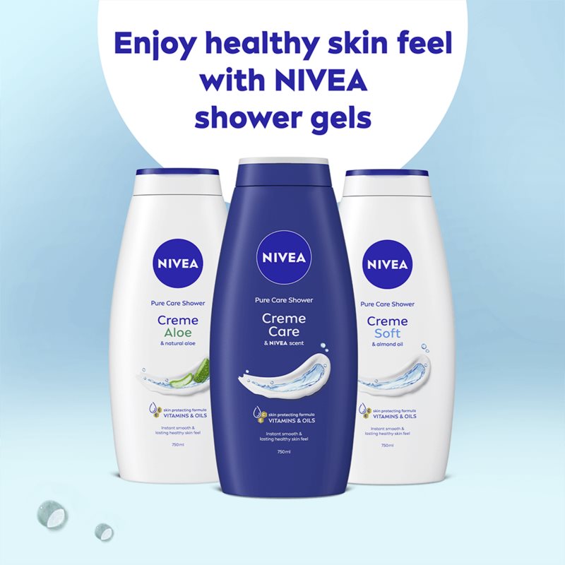 NIVEA Creme Care upokojujúci sprchový gél výhodné balenie (obrázok 6)