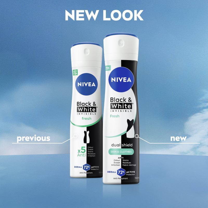 NIVEA Invisible Black & White Fresh Antitranspirant-Spray für Damen 150 ml (Bild 7)