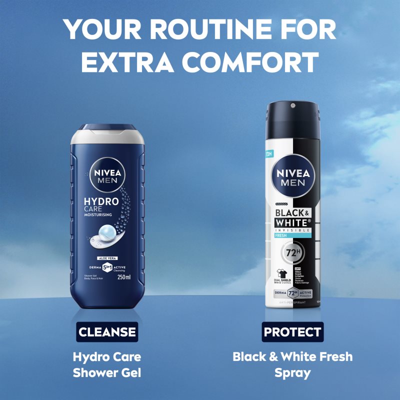 Nivea Men Invisible Black & White Antitranspirant-Spray Fresh 150 ml (Bild 7)