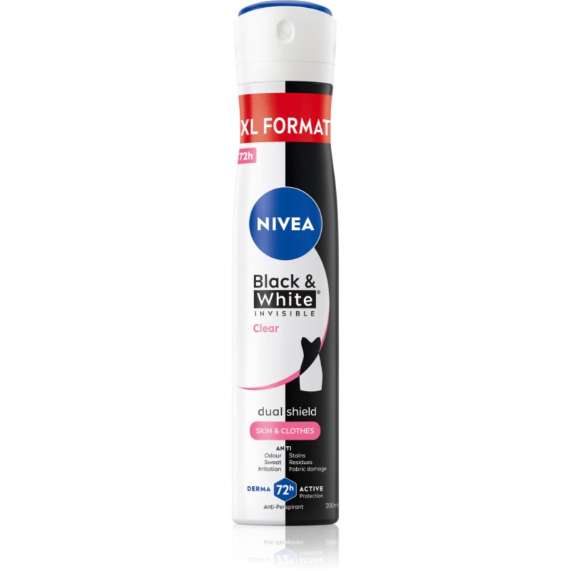 Nivea Black & White Invisible Clear Antiperspirant Spray For Women 200 Ml