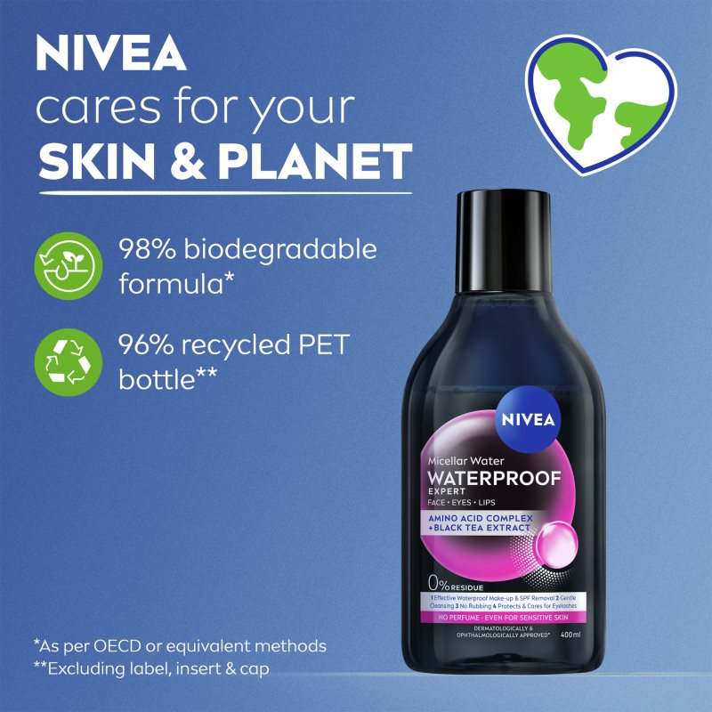 NIVEA Micellar Waterproof dvoufázová micelární voda 400 ml (obrázek 6)