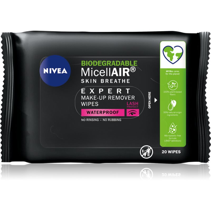 Nivea MicellAir  Expert міцелярні серветки для зняття макіяжу 20 кс