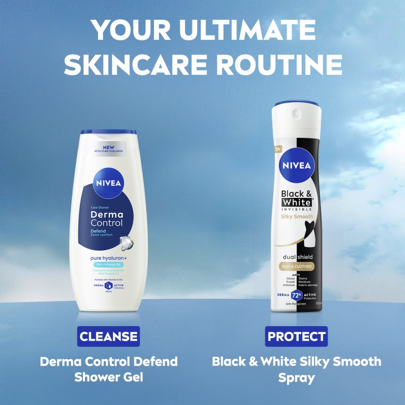 NIVEA Black & White Invisible Silky Smooth antiperspirant v spreji pre ženy 200 ml