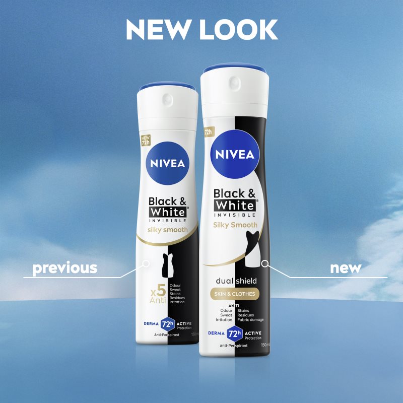 NIVEA Black & White Invisible Silky Smooth antiperspirant v spreji pre ženy 200 ml