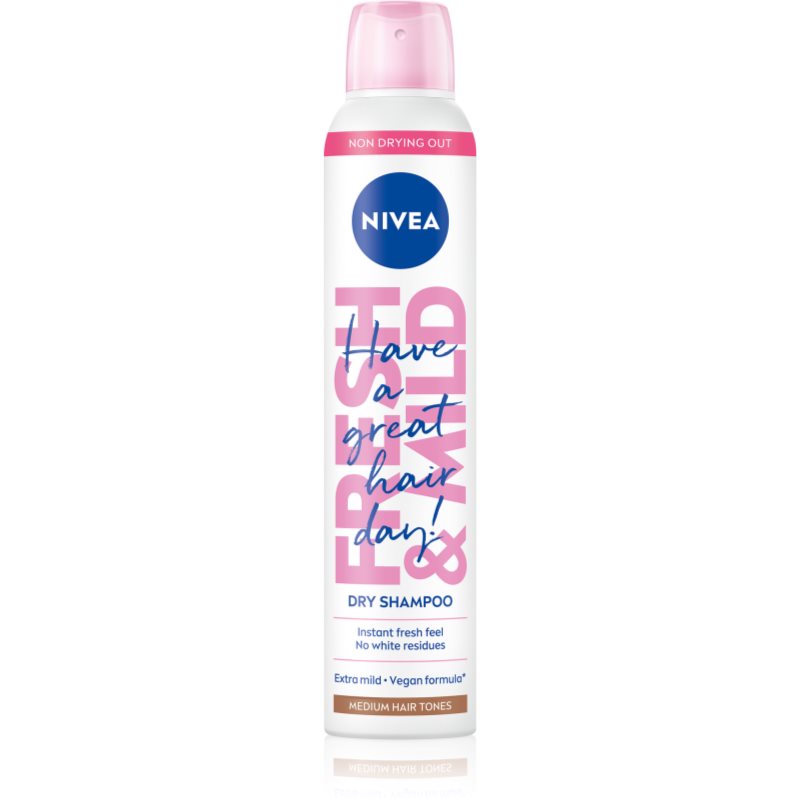 Nivea Fresh Revive Dry Shampoo For Maximum Volume Medium Tones 200 Ml