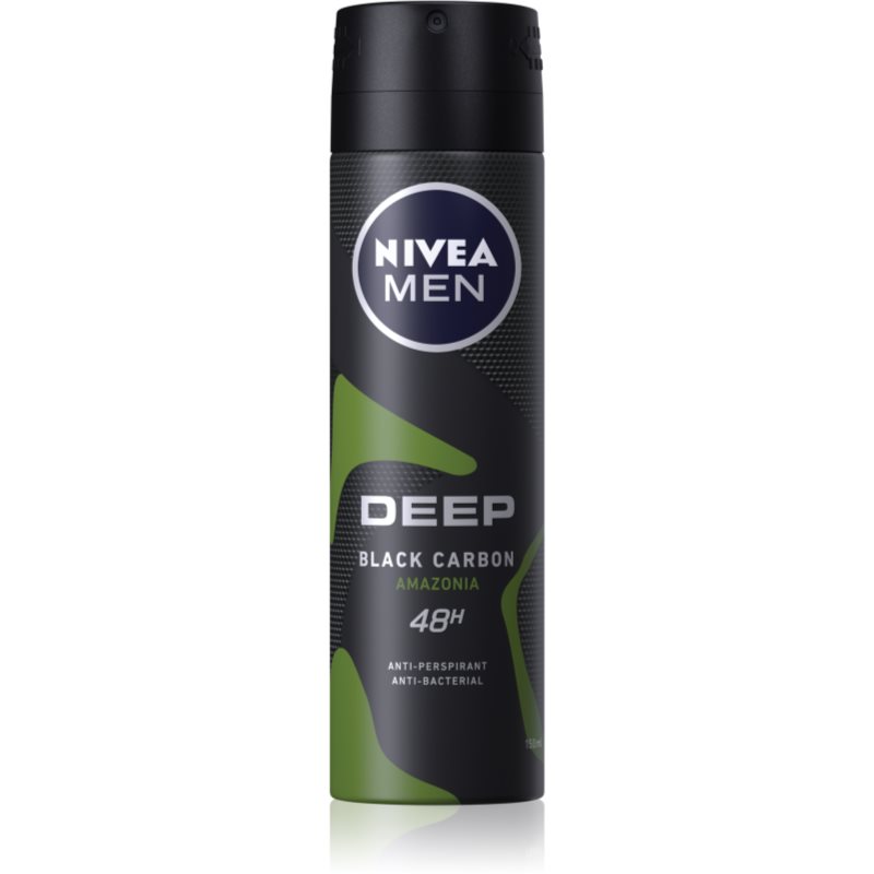 Nivea Men Deep spray anti-perspirant pentru barbati Black Carbon Amazonia 150 ml