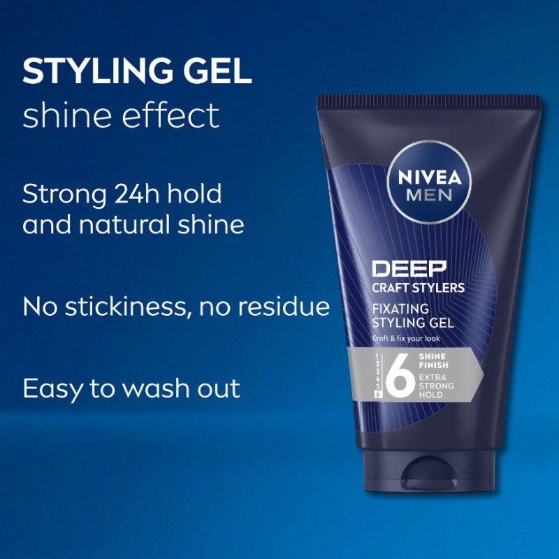 NIVEA MEN Craft Stylers stylingový gel pro hladké a lesklé vlasy 150 ml (obrázek 5)
