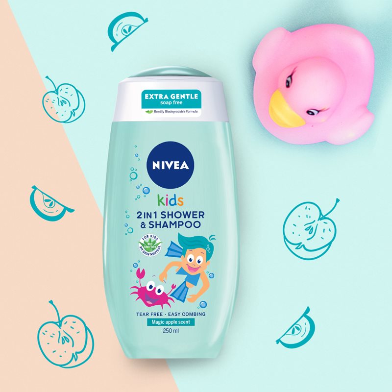 NIVEA Kids Boy Sanftes Duschgel und Shampoo für Kinder 500 ml