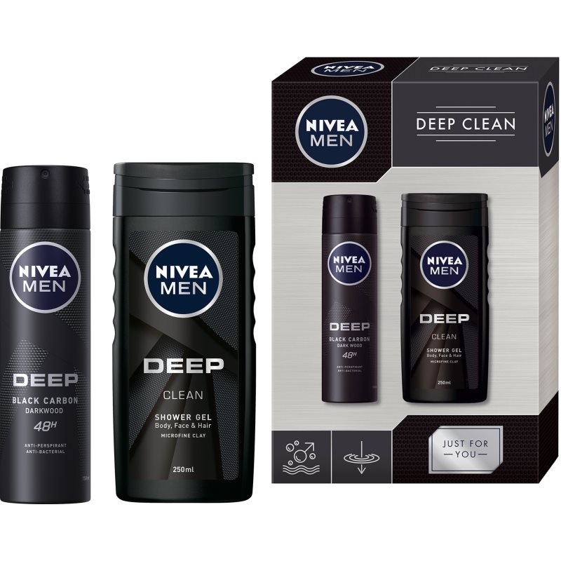 

Nivea Men Deep подарунковий набір VIII. (для чоловіків)