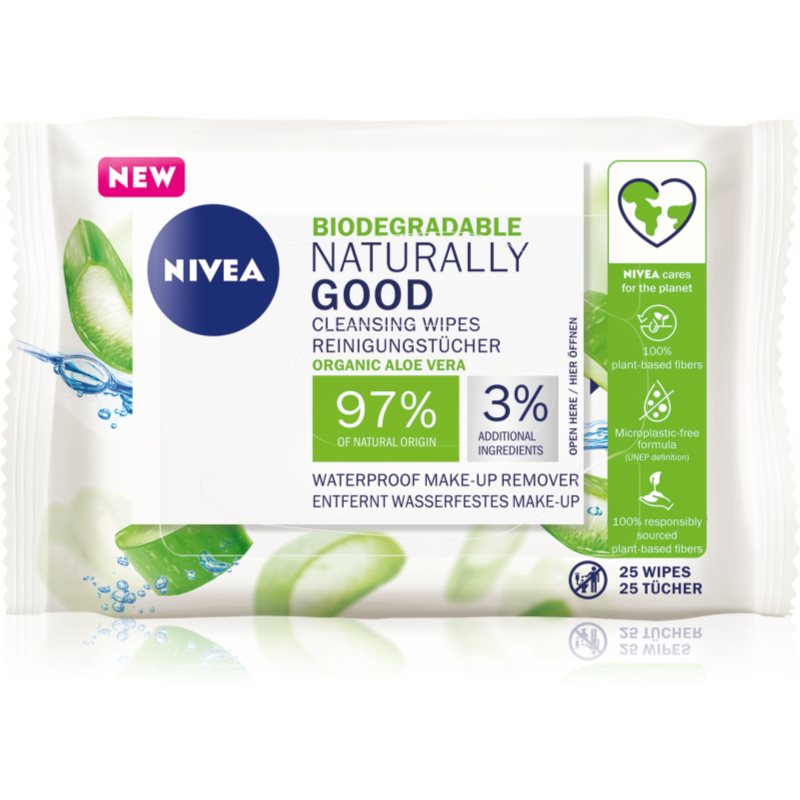 

Nivea Naturally Good очищуючі серветки для шкіри