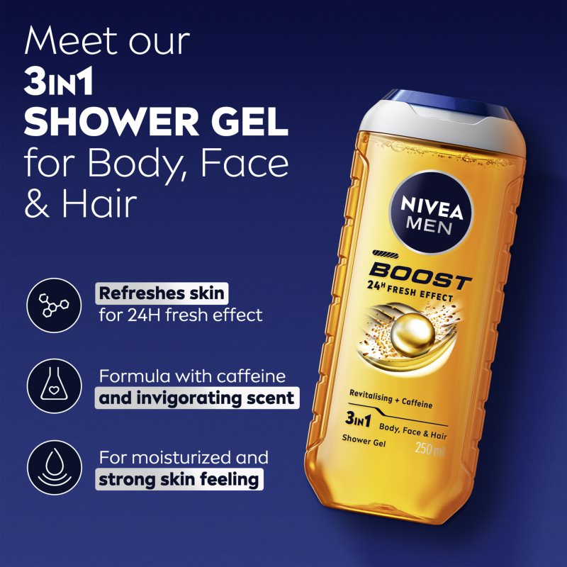 NIVEA MEN Active Energy gel de ducha para hombre 500 ml
