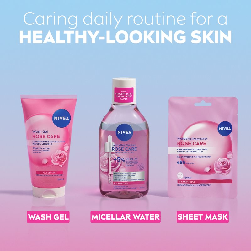 NIVEA Rose Touch hydratačná plátienková maska 1 ks (obrázok 8)