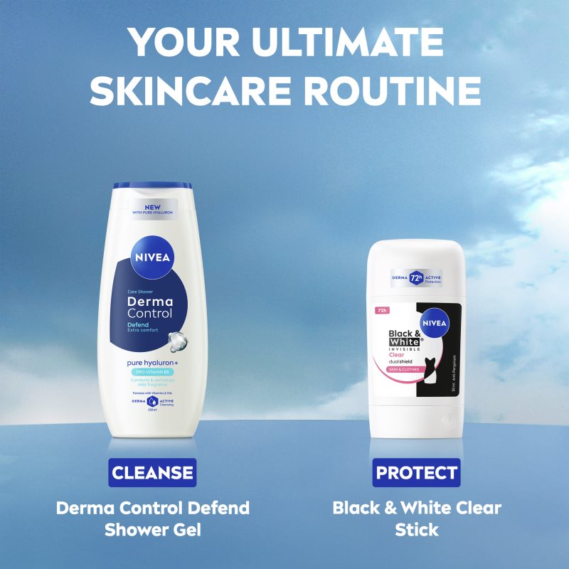 NIVEA Black & White Invisible Clear tuhý antiperspitant 50 ml (obrázok 7)