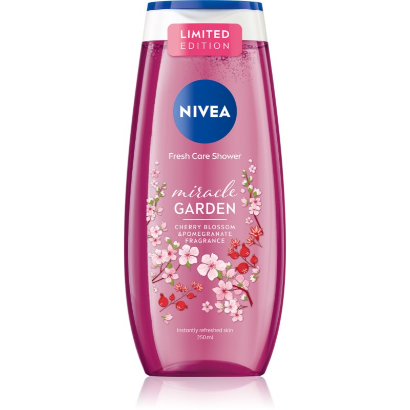 Nivea Miracle Garden Cherry Blossom & Pomegranate Uppfriskande dusch-gel 250 ml female