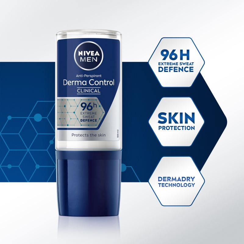 Nivea Men Derma Dry Control Bille Anti-transpirant Pour Homme 50 Ml