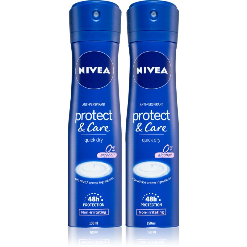 

Nivea Protect & Care антиперспірант спрей 2 x 150 ml (вигідна упаковка)