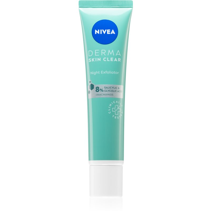 E-shop Nivea Derma Skin Clear noční exfoliační pleťový peeling 40 ml