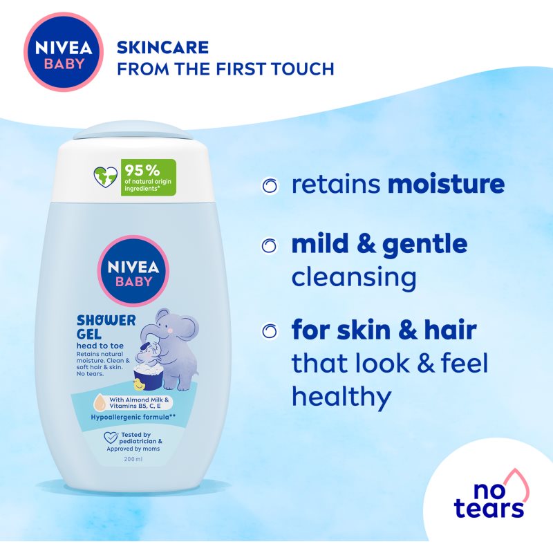 NIVEA BABY body and hair shower gel 200 ml