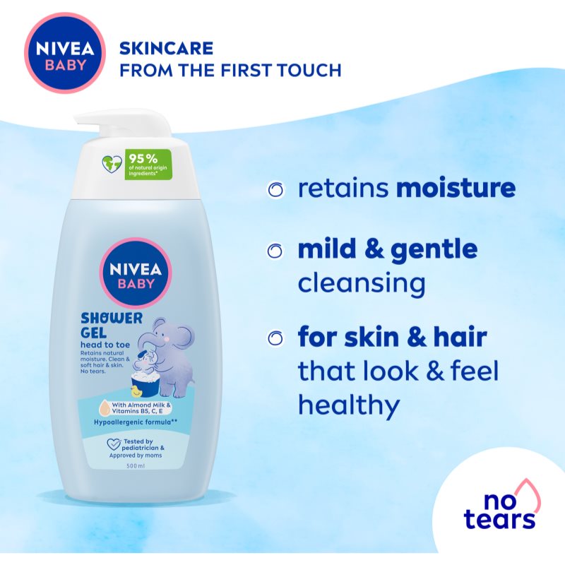 NIVEA BABY Gel De Douche Corps Et Cheveux 500 Ml