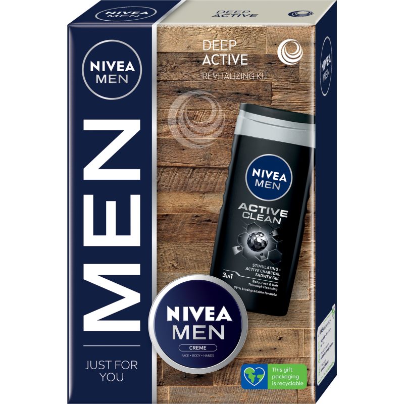 Nivea Men Deep Active подаръчен комплект (за мъже)