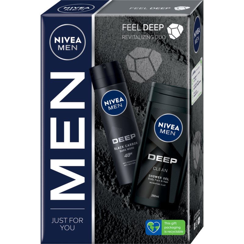 Nivea Men Deep подарунковий набір (для тіла) для чоловіків