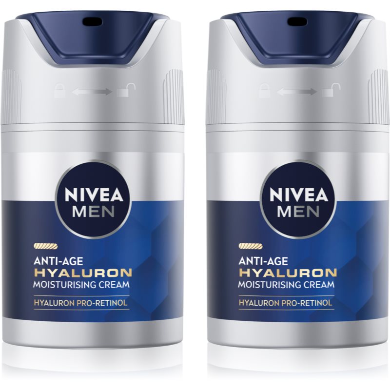 Nivea Men Hyaluron Pro-Retinol крем проти зморшок (вигідна упаковка) для чоловіків