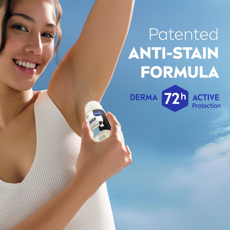 NIVEA Invisible Black & White Silky Smooth kuličkový antiperspirant pro ženy 50 ml (obrázek 4)
