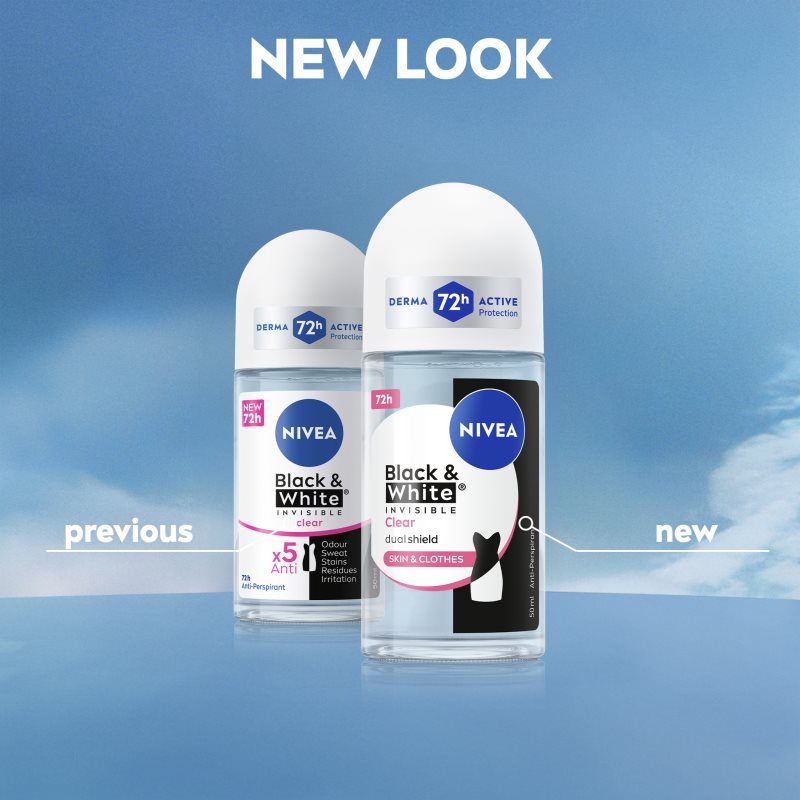 NIVEA Invisible Black &amp; White Clear kuličkový antiperspirant pro ženy 50 ml (obrázek 7)