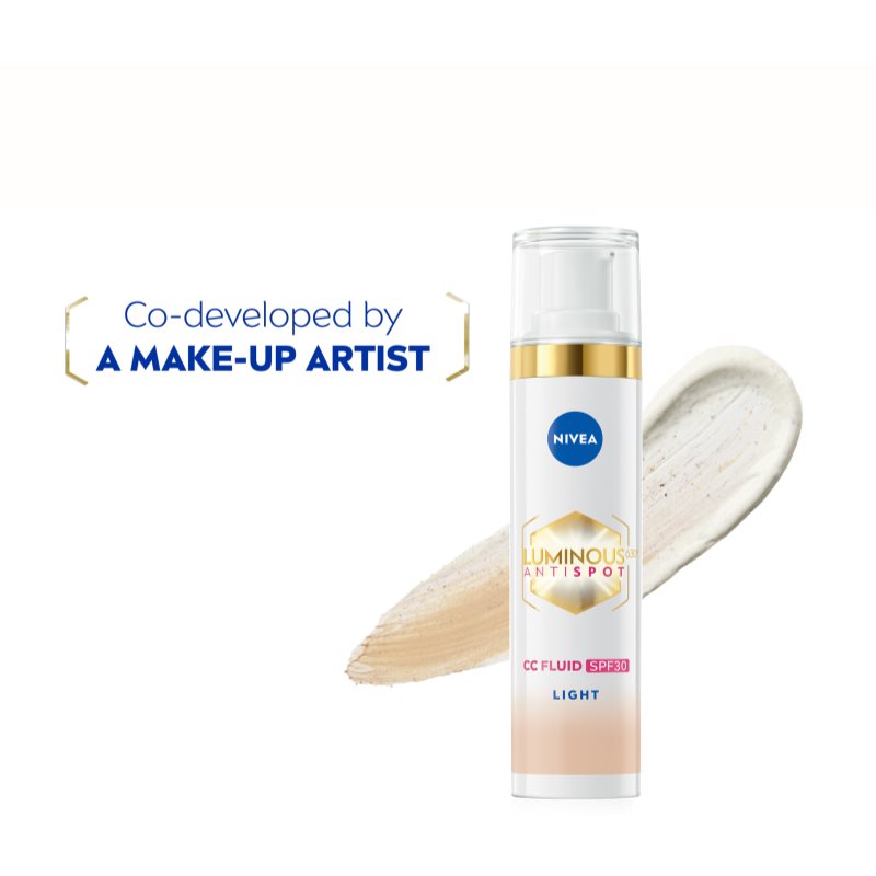 NIVEA Luminous 630 Anti Spot CC Crème Illuminatrice SPF 30 Teinte Light 40 Ml