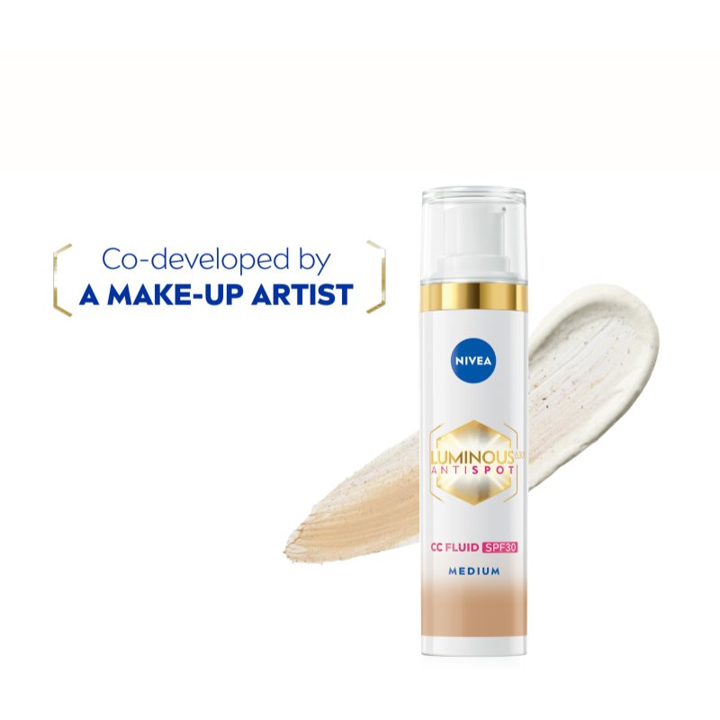 NIVEA Luminous 630 Anti Spot Brightening CC Cream SPF 30 Shade Medium 40 Ml