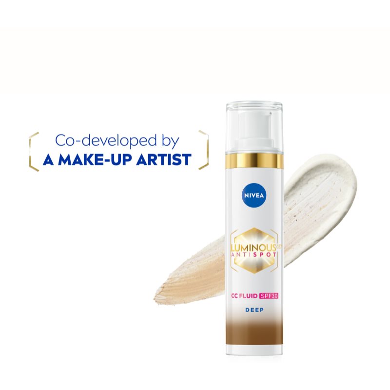 NIVEA Luminous 630 Anti Spot освітлюючий СС крем SPF 30 відтінок Deep 40 мл