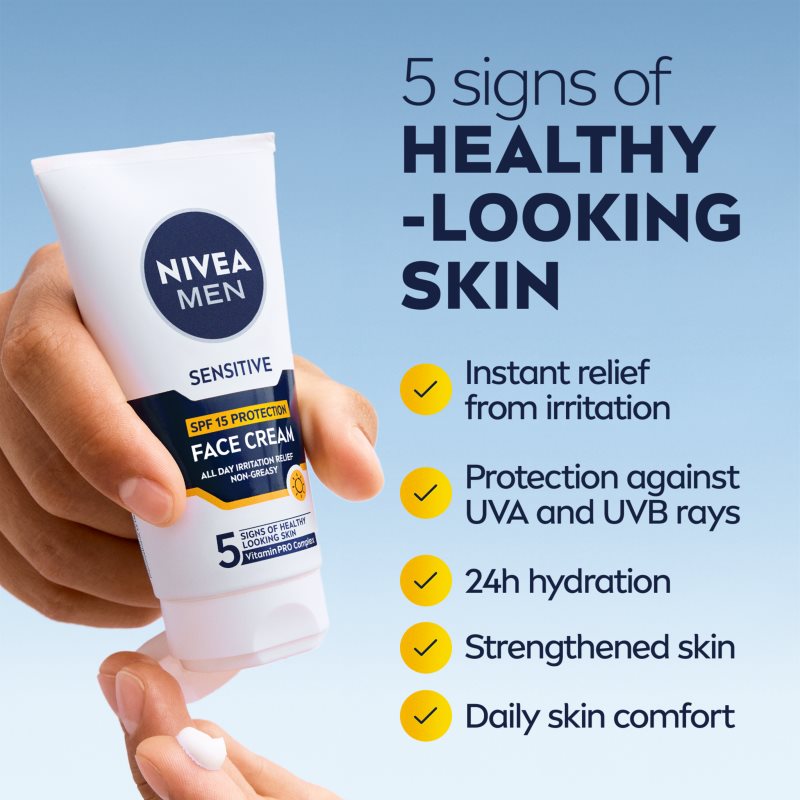 NIVEA MEN Sensitive Crème Protectrice Pour Homme SPF 15 75 Ml