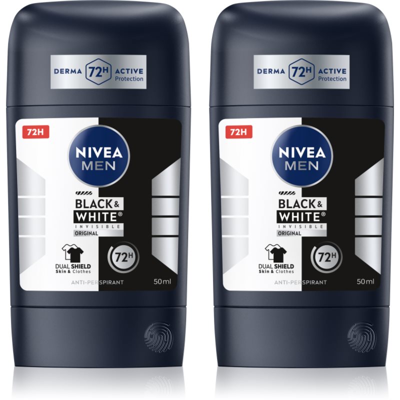 NIVEA MEN Black & White Invisible Original festes Antitranspirant vorteilhafte Packung