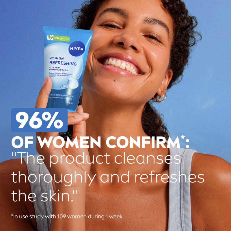 NIVEA Refreshing osviežujúci čistiaci gél pre normálnu až zmiešanú pleť 150 ml (obrázok 8)