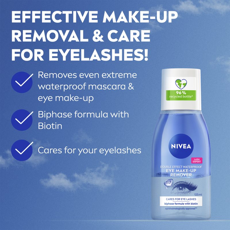 NIVEA Aqua Effect odličovač vodeodolného make-upu 125 ml