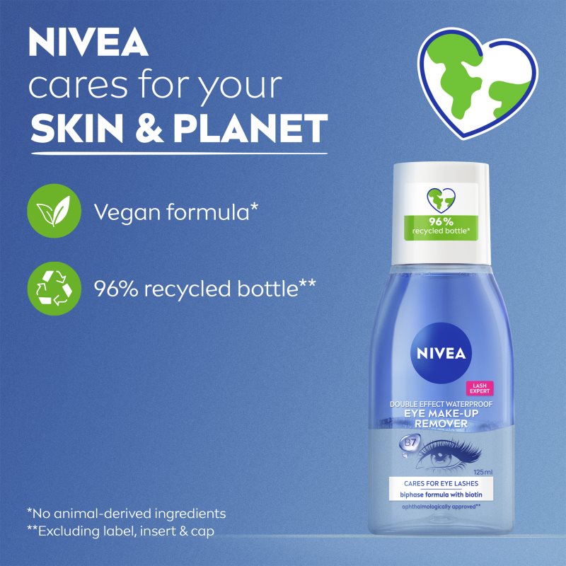 NIVEA Aqua Effect odličovač vodeodolného make-upu 125 ml