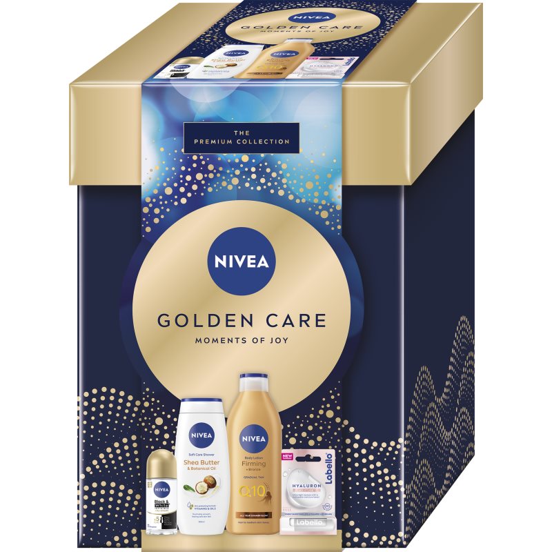 NIVEA Golden Care gift set with nourishing and moisturising effect