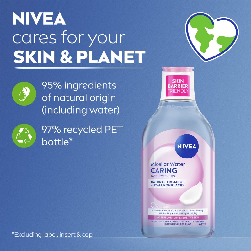 NIVEA Micellar Caring jemná micelární voda 400 ml (obrázek 8)