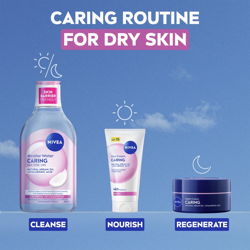 NIVEA Micellar Caring jemná micelární voda 400 ml (obrázek 9)