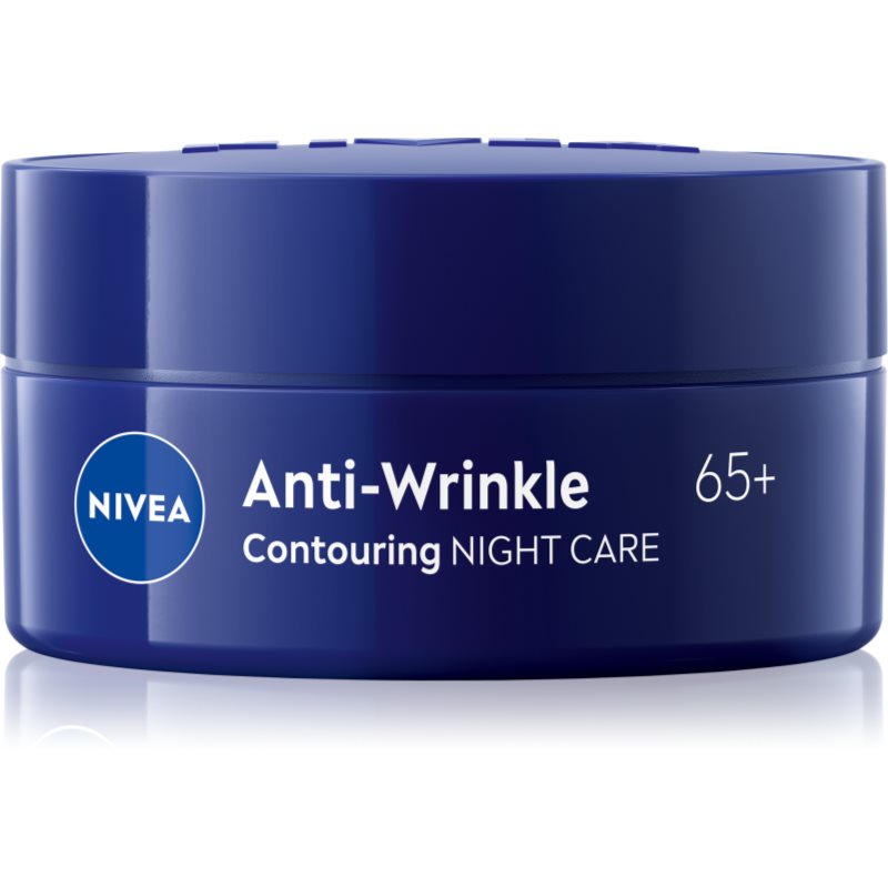 NIVEA Anti-Wrinkle Contouring liftingový nočný krém pre definíciu kontúr tváre pre vyhladenie kontúr 65+ 50 ml