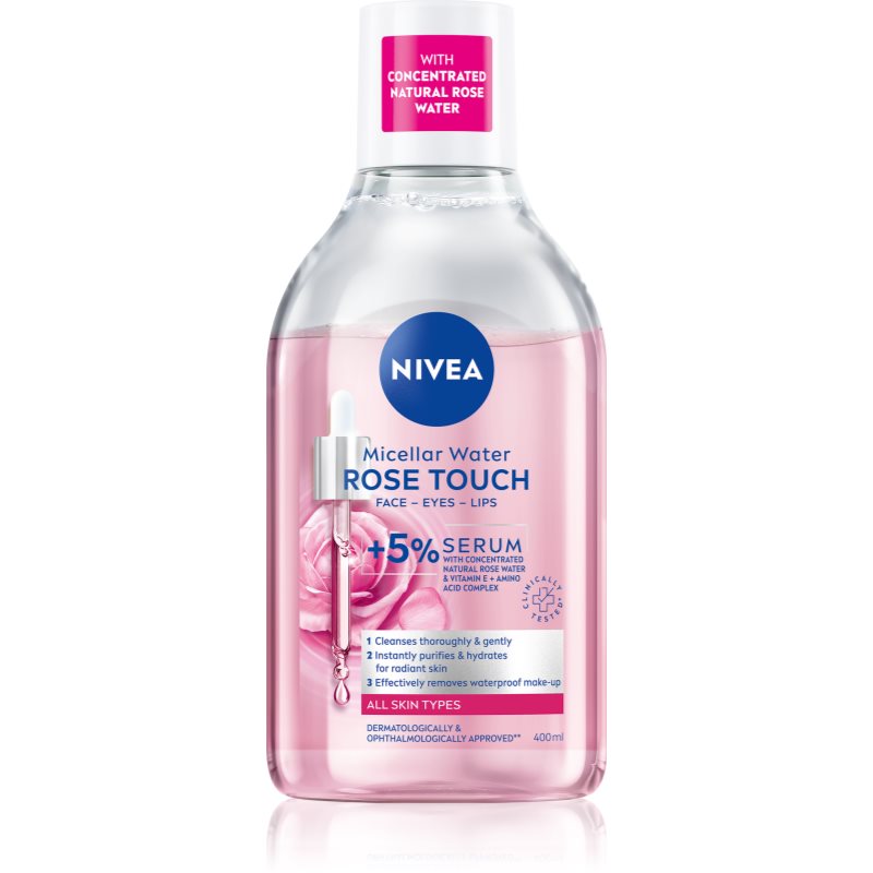 Nivea Rose Touch Dvoufázová čisticí micelární voda 400ml