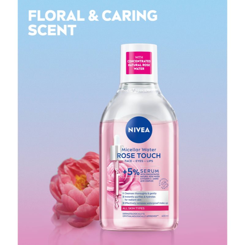 NIVEA Rose Touch dvoufázová micelární voda 400 ml (obrázek 4)