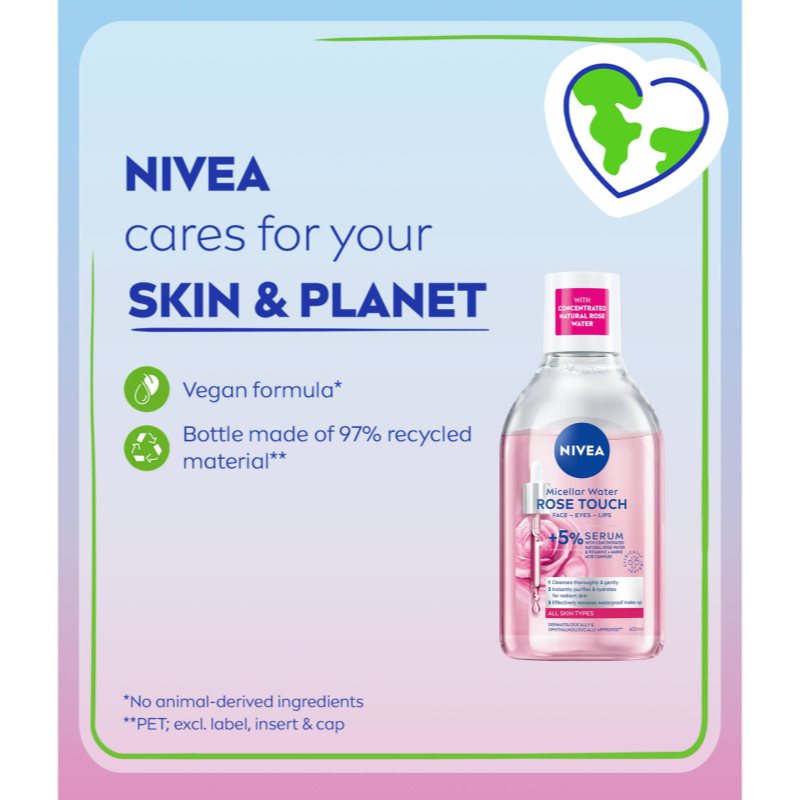 NIVEA Rose Touch dvoufázová micelární voda 400 ml (obrázek 8)