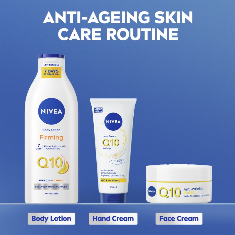 NIVEA Q10 Anti-Age Care krém na ruky obnovujúci pružnosť pokožky 100 ml