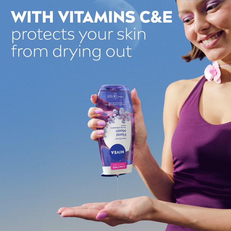 NIVEA Floral Moon osviežujúci sprchový gél limitovaná edícia 250 ml (obrázok 4)