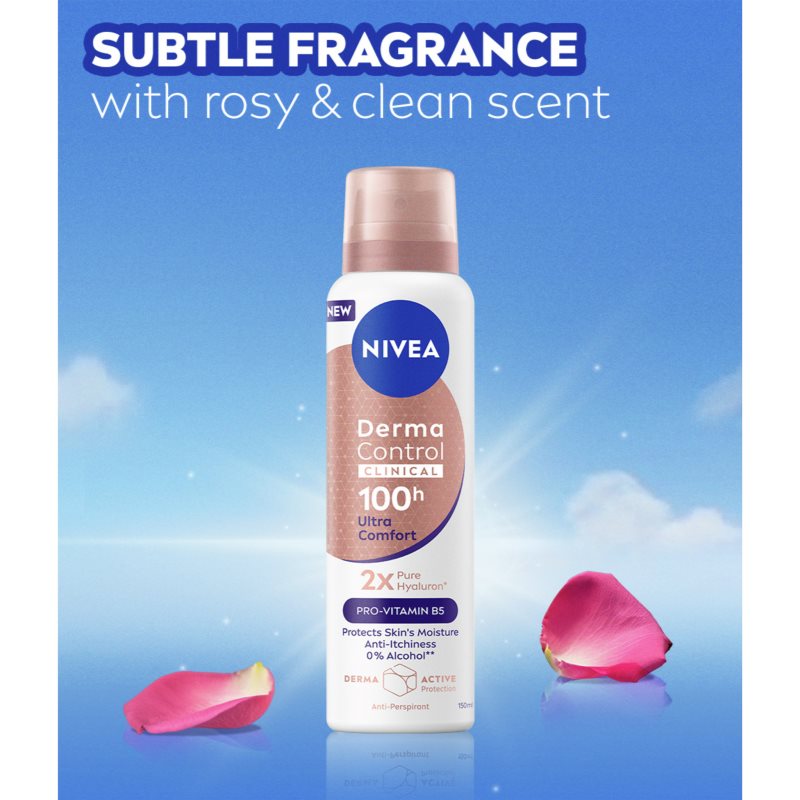 NIVEA Derma Control Clinical Ultra Comfort antiperspirant v spreji 150 ml (obrázok 5)