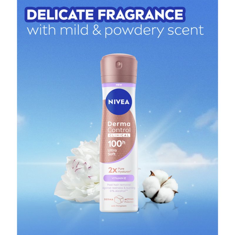 NIVEA Derma Control Clinical Ultra Soft antiperspirant v spreji 150 ml (obrázok 4)