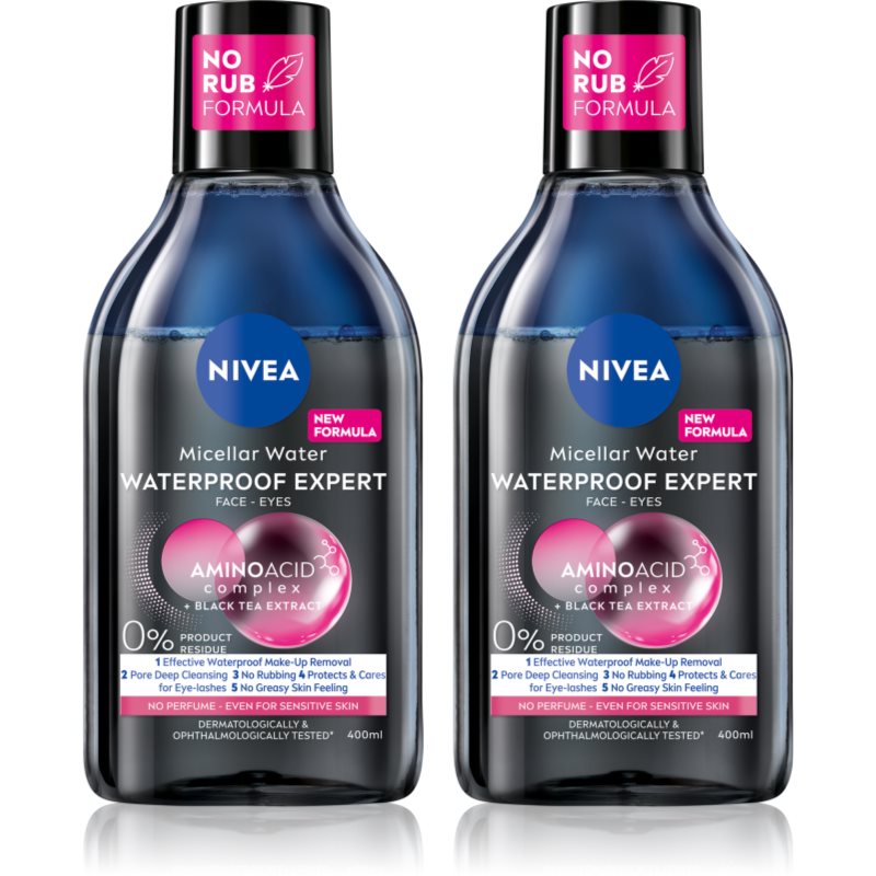 NIVEA Micellar Waterproof puhdistava misellivesi edullinen pakkaus